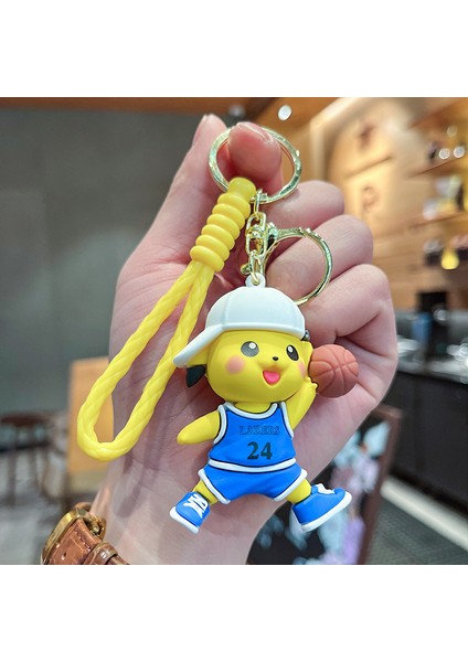 Pikachu Basketbol Çanta Dekorasyonu Küçük Anahtarlık (Yurt Dışından)