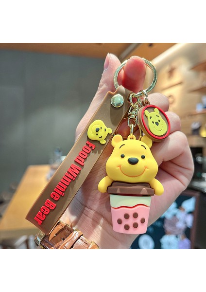 Süt Çayı Winnie The Pooh Çanta Dekorasyonu Küçük Anahtarlık (Yurt Dışından)