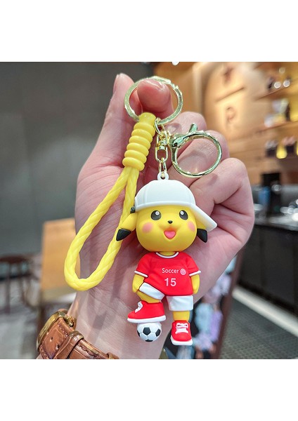 Pikachu Futbol Çanta Dekorasyonu Küçük Anahtarlık (Yurt Dışından)