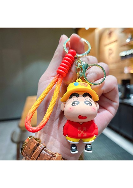 Crayon Shin-Chan Kırmızı Çanta Dekorasyonu Küçük Anahtarlık (Yurt Dışından)