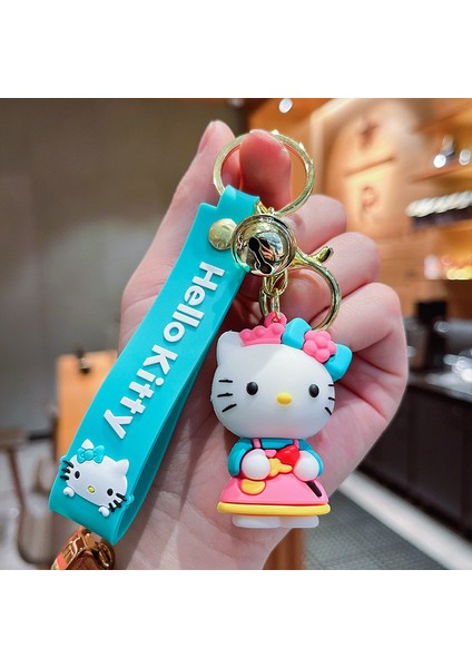 Hello Kitty Gül Çanta Dekorasyonu Küçük Anahtarlık (Yurt Dışından)