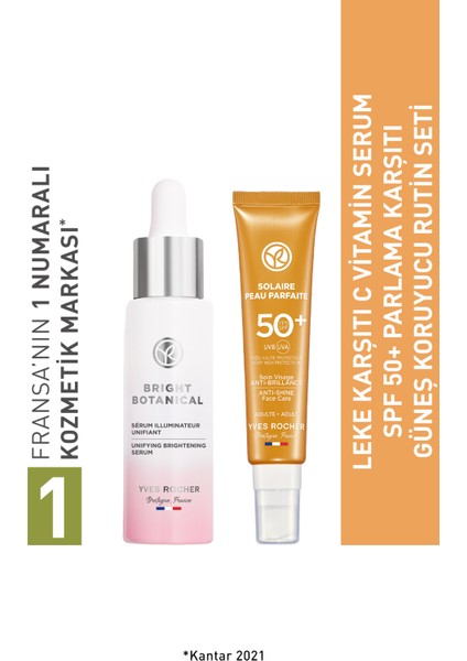 Yves Rocher Leke Karşıtı C Vitamini Serum Spf 50+ Yağlanma Karşıtı Güneş Koruyucu Rutin SETI-9916730