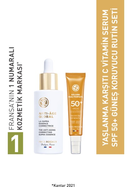 Yves Rocher Yaşlanma Karşıtı C Vitamin Serum Spf 50+ Güneş Koruyucu Rutin SETI-9916731