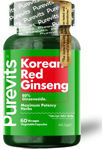 Kırmızı Kore - Korean Red 500 Mg – 60 Vegan Kapsül