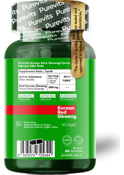 Kırmızı Kore - Korean Red 500 Mg – 60 Vegan Kapsül fiyatları