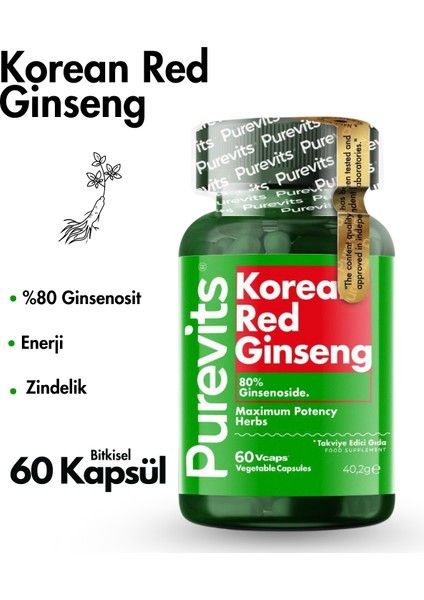 Kırmızı Kore - Korean Red 500 Mg – 60 Vegan Kapsül modelleri