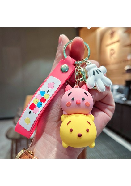 Winnie The Pooh Üç Boyutlu Bebek Çanta Dekorasyonu Küçük Anahtarlık (Yurt Dışından)