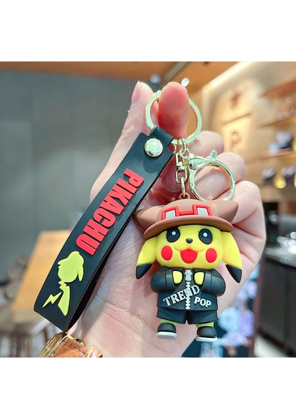 Siyah Pikachu Pop Çanta Dekorasyonu Küçük Anahtarlık (Yurt Dışından)