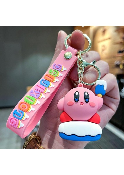 Dondurma Kirby Çanta Dekorasyonu Küçük Anahtarlık (Yurt Dışından)