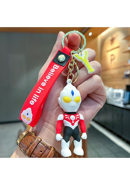 Ultraman Siyah Çanta Dekorasyonu Küçük Anahtarlık (Yurt Dışından)