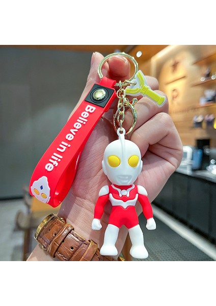 Kırmızı Ultraman Çanta Dekorasyonu Küçük Anahtarlık (Yurt Dışından)