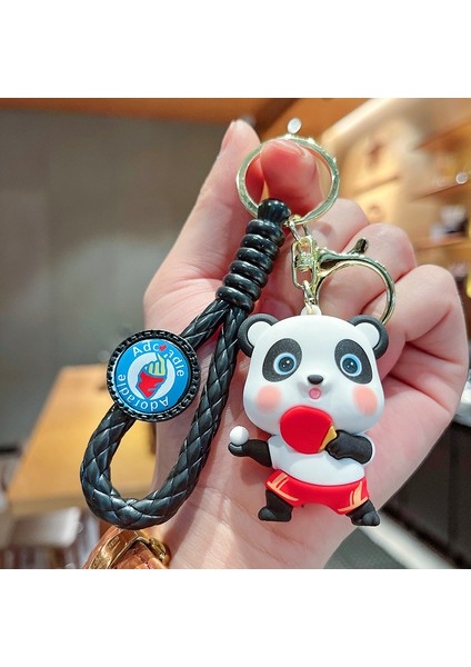 Spor Panda Masa Tenisi Çanta Dekorasyon Küçük Anahtarlık (Yurt Dışından)