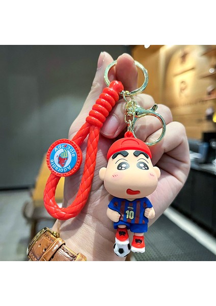 Futbol Mum Boya Shin-Chan Çanta Dekorasyonu Küçük Anahtarlık (Yurt Dışından)
