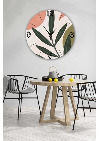 Retro tarzda 35x35 cm duvar saati, şık ve modern dekoratif aksesuar, metalik renkli.
