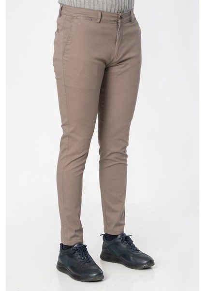 Barcelos P2301 Slim Fit Pamuklu Likralı Gabardin Pantolon Toupe