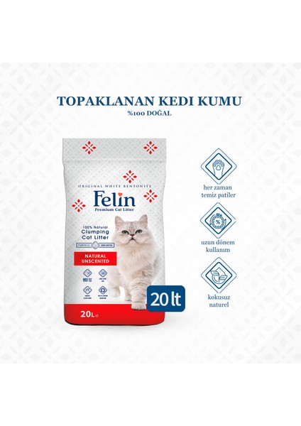 Natural Doğal Kokusuz Topaklanan Ince Taneli Kedi Kumu 20 Lt fiyatları