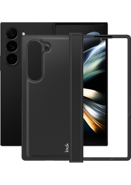 Samsung Galaxy Z Fold6 Için Karbon Fiber Pu+Pc Telefon Kılıfı (Yurt Dışından)