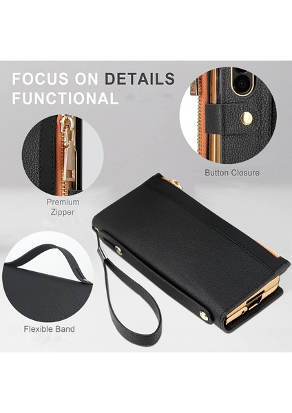 Samsung Galaxy Z Fold5 Için Rfıd Cüzdan Deri Telefon Kılıfı (Yurt Dışından) modelleri