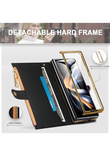 Samsung Galaxy Z Fold5 Için Rfıd Cüzdan Deri Telefon Kılıfı (Yurt Dışından) indirimleri
