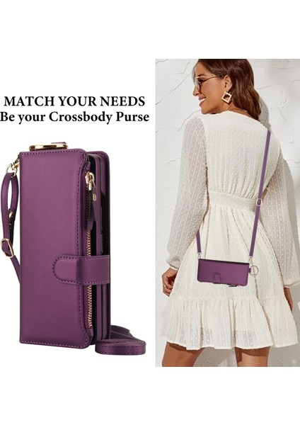 Samsung Galaxy Z Fold6 Için Crossbody Cüzdan Deri Kılıf (Yurt Dışından) indirimleri