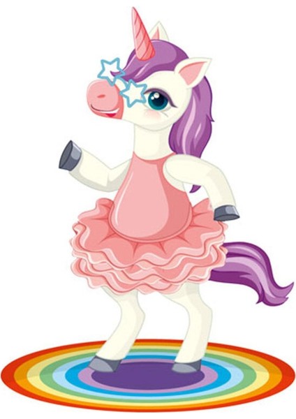 Sevimli çocuk odası yuvarlak saat, pembe unicorn tasarımıyla şık ve eğlenceli fırsatları