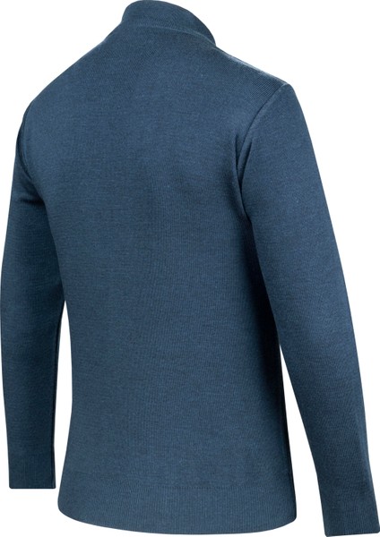 Erkek Yarım Balıkçı Yaka Triko Kazak Desenli Kol ve Bel Lastikli Çelik Örgü Klasik Kalıp - 5007B fırsatları