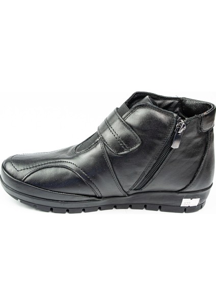 572 Siyah Deri Kadın Bot modelleri