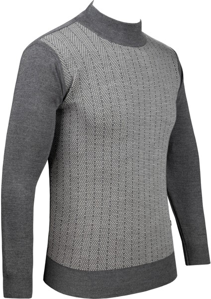 Erkek Yarım Balıkçı Yaka Triko Kazak Desenli Kol ve Bel Lastikli Çelik Örgü Klasik Kalıp - 5007B fiyatları