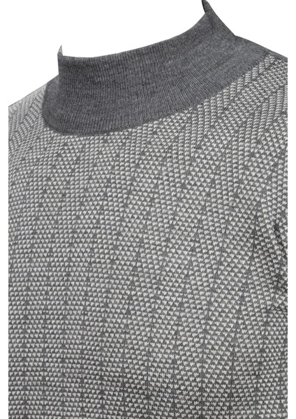 Erkek Yarım Balıkçı Yaka Triko Kazak Desenli Kol ve Bel Lastikli Çelik Örgü Klasik Kalıp - 5007B modelleri