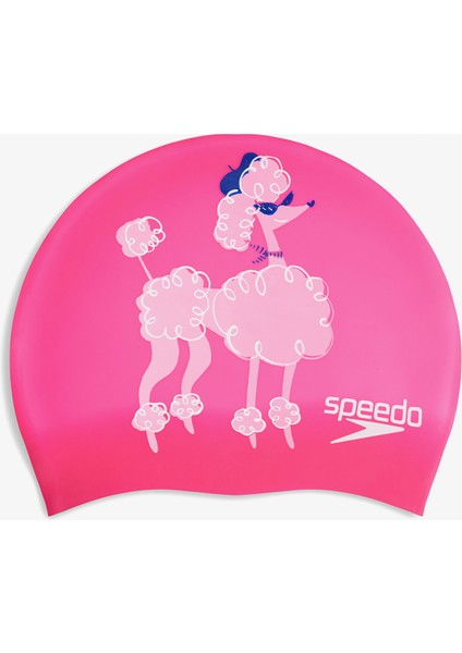 Slogan Print Çocuk Pembe Yüzücü Bonesi.-