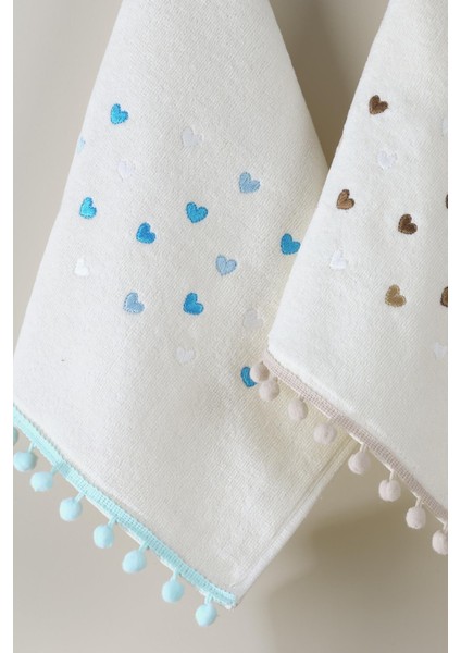 Mutfak ve Banyo Havlusu 30 x 50 cm Pamuk 3 Lü Set Bej