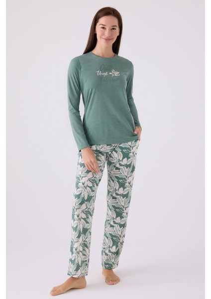 3115 Kadın Uzun Kol Pijama Takım