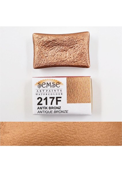 ŞEMSE 217F Antik Bronz Yaldız El Yapımı Mührelenebilir Yaldız Suluboya-Tam Tava