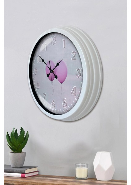 40 cm Beyaz Metal Duvar Saati, Geometrik Tasarım, Şık ve Kaliteli Dekorasyon Parçası fiyatları