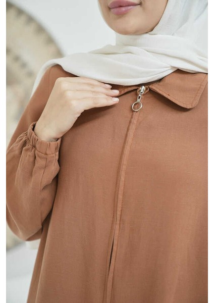 6644-TENSEL Yakalı Fermuarlı Kap Açık Kahve modelleri