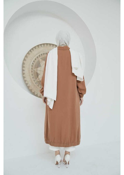 6644-TENSEL Yakalı Fermuarlı Kap Açık Kahve indirimleri