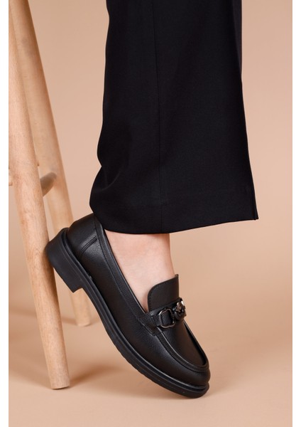 Mader Kadın Siyah Loafer Ayakkabı