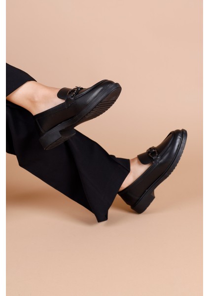 Mader Kadın Siyah Loafer Ayakkabı