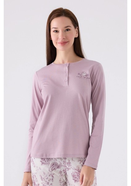 3119 Kadın Uzun Kol Pijama Takım