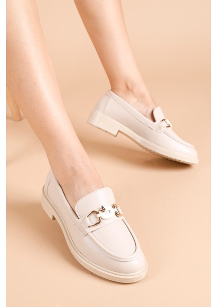 Mader Kadın Bej Loafer Ayakkabı