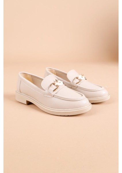 Mader Kadın Bej Loafer Ayakkabı