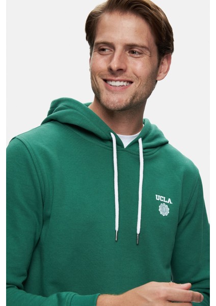 Nevada Yeşil Kapüşonlu Baskılı Standard Fit Erkek Sweatshirt fırsatları