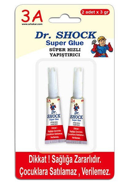 Süper Hızlı Yapıştırıcı 3 gr 2'li Set