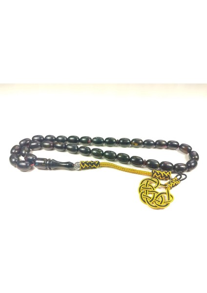 Şekvet Alkan Usta Eseri Trabzon El Işi Kazaz Püsküllü Sıkma Kehribar Sertifikalı 5730