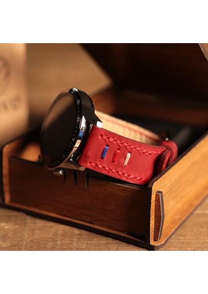 Huawei Watch Deri Kordon Watch GT5 / GT4 Gt 2 3 4 5 Pro 46mm Se 2e Elite Gt2 E Gt2e Gt2pro Gt3 Pro Gt3pro Huawei Watch 4 Pro Ultimate Deri Kordon Kayış 46 22mm Kırmızı