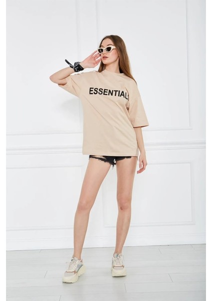 Oversize Unisex Essentials Baskılı T-Shirt fiyatları