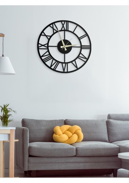 Modern Siyah Metal Duvar Saati 41x41cm, Şık ve Şık Tasarım indirimleri