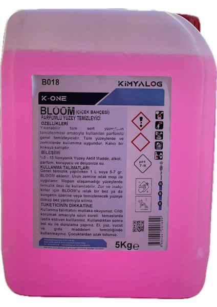 Bloom Çiçek Bahçesi Parfümlü Yüzey Temizleyici 5lt