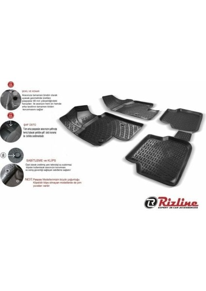 Vw Polo 9n 3D Havuzlu Paspas 2002-2009 Arası Rizline
