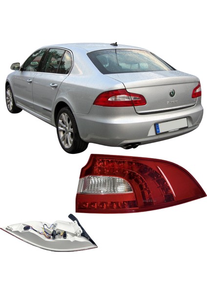Skoda Süper B Arka Sağ Dış Stop Ledli 2007 2012 Model Uyumlu
